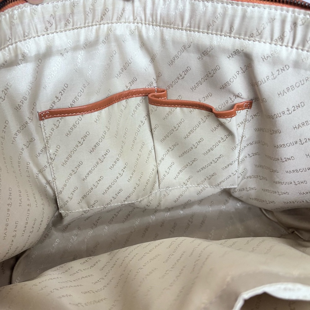 HARBOUR 2ND Manon Large Tan Genuine Leather Tote Bag - Picture 8 of 16